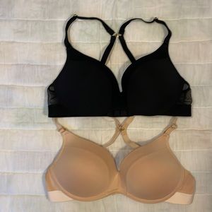 LIVELY No-Wire Push-Up Bra Bundle Black/Almond 34B